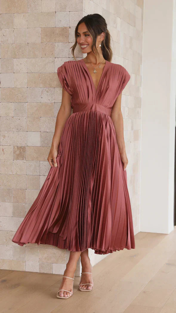 Robe d'été charmante pour femmes - Col rond et style élégant