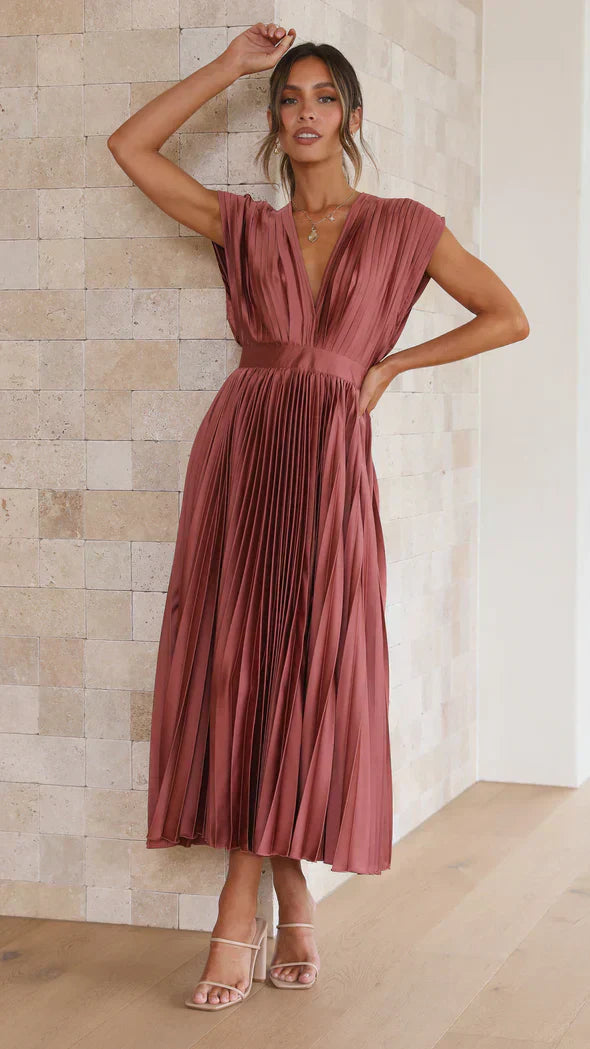 Robe d'été charmante pour femmes - Col rond et style élégant