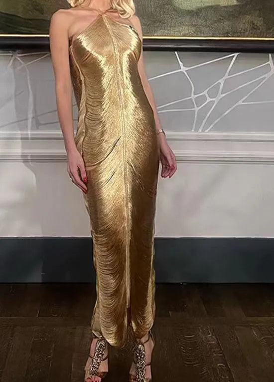 Robe asymétrique à franges - Robe femme moderne à manches longues