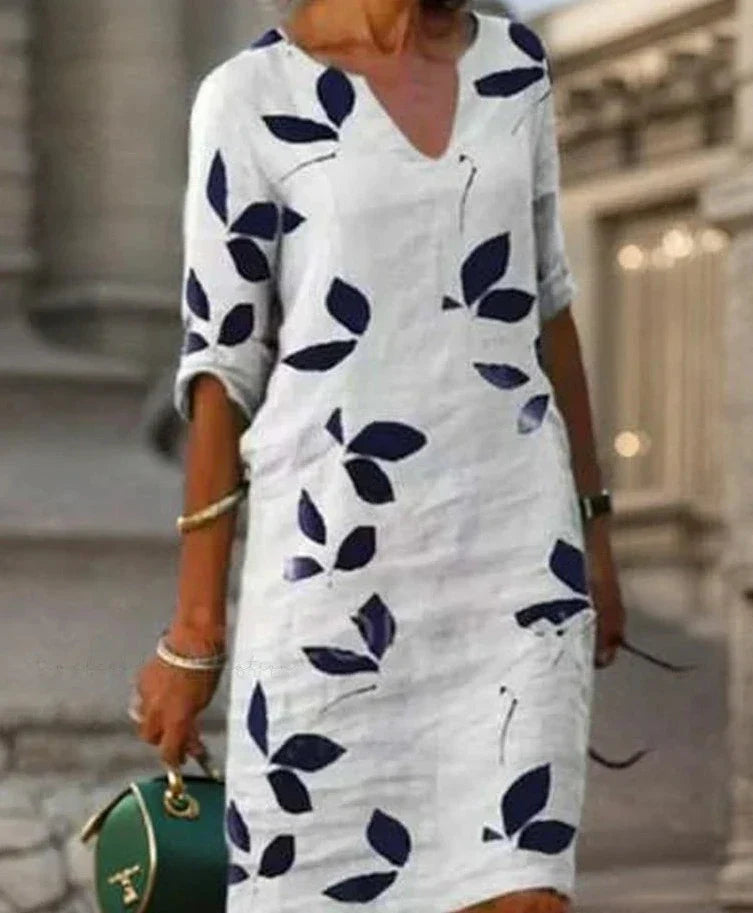 Robe classique d'été pour femmes - Courte avec manches courtes