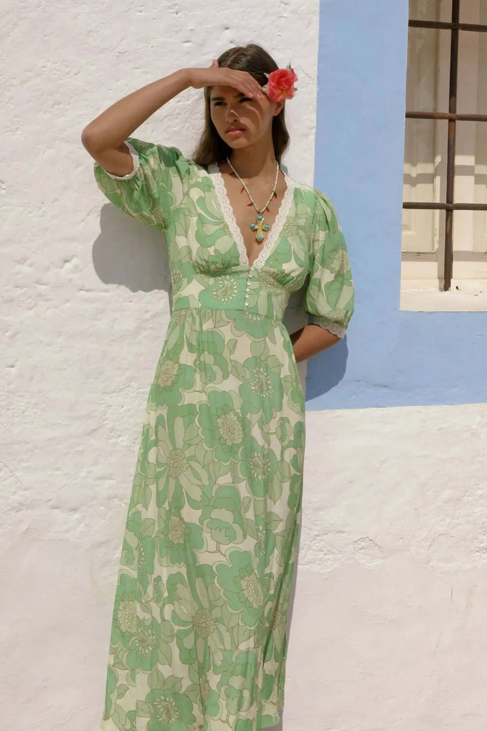 Robe d'été élégante pour femmes - Style décontracté avec col en V