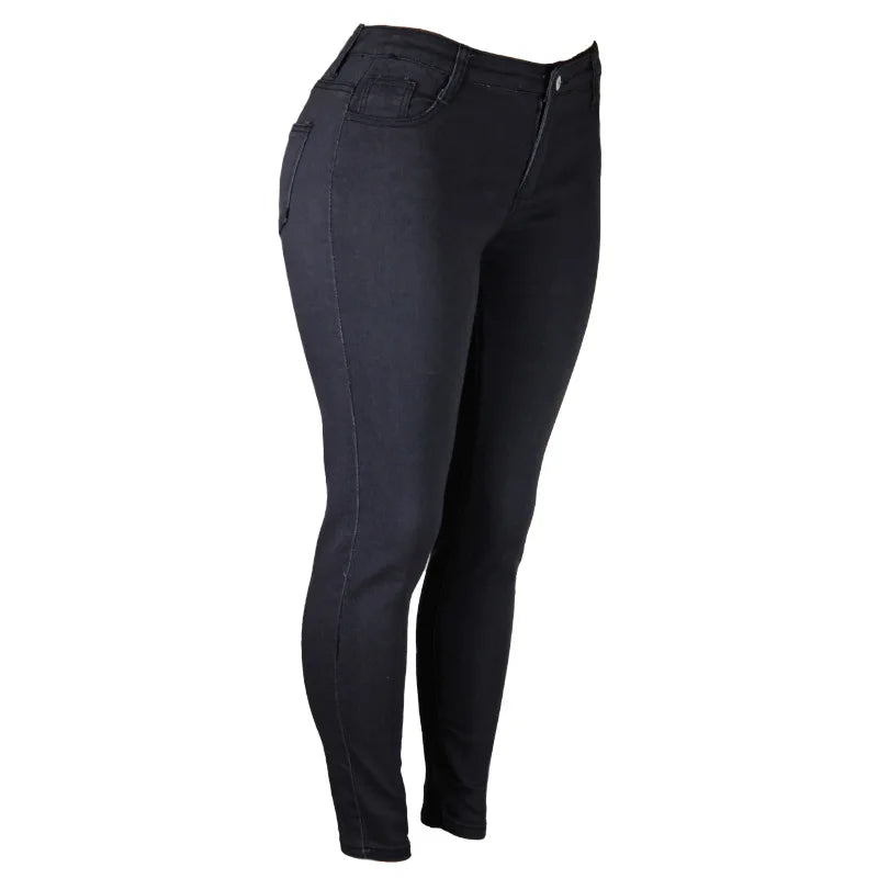 Jean Skinny Femme - Taille Mi-Haute - Coupe Ajustée - Confort Extensible