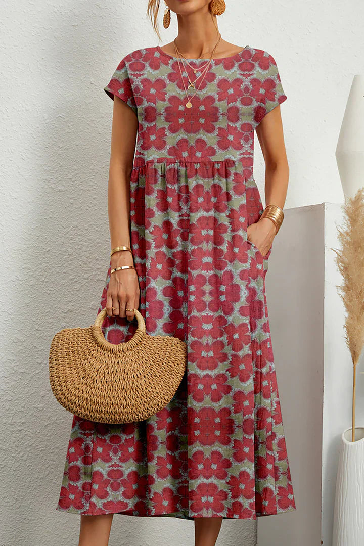 Robe élégante d'été pour femmes - Imprimé chic et stylé