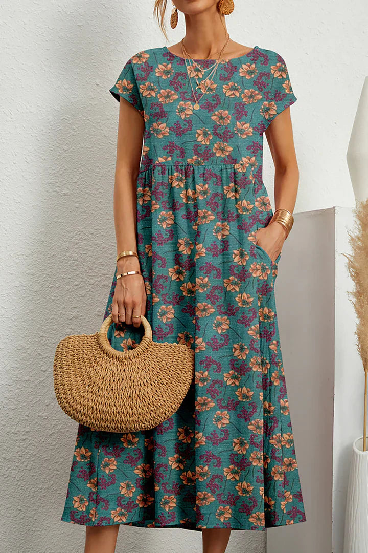 Robe élégante d'été pour femmes - Imprimé chic et stylé