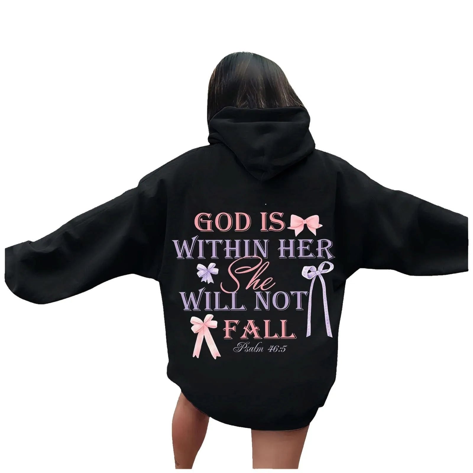 Sweat à Capuche Oversize Femme - Message Imprimé - Style Décontracté Streetwear