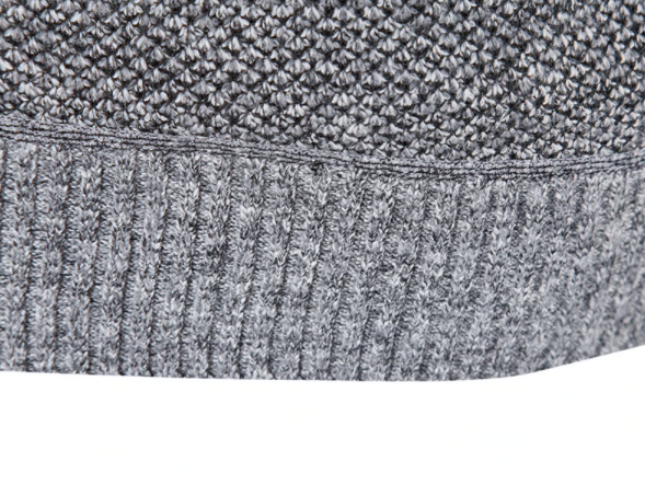 Pull homme - Demi-zip - Col montant - Maille texturée - Manches longues - Coupe classique